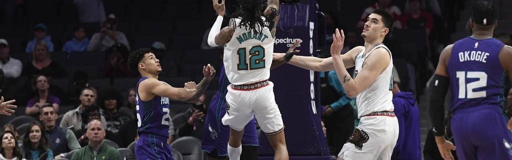 莫兰特28+8贝恩19分 威尔斯重伤离场灰熊胜黄蜂